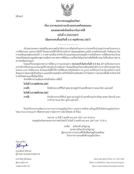 ประกาศกรมอุตุนิยมวิทยา เรื่อง อากาศแปรปรวนบริเวณประเทศไทยตอน ... รูปภาพ 1