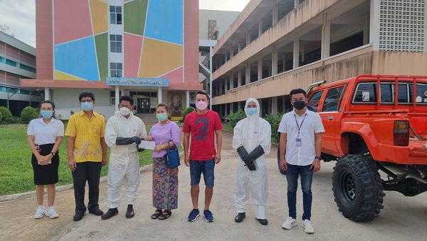 ลงพื้นที่ฉีดพ้นน้ำยาฆ่าเชื้อ อาคาร วิทยาลัยพยาบาลบรมราชชนนี รูปภาพ 1