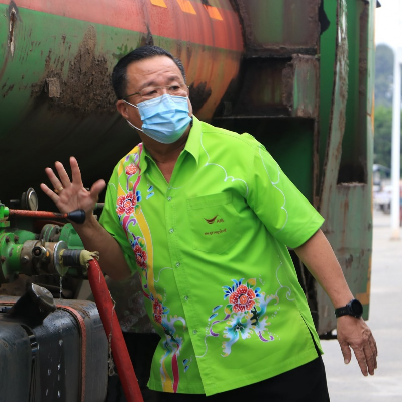 ล้างทำความสะอาดและฉีดพ่นยาฆ่าเชื้อในพื้นที่ตลาดดอนนก รูปภาพ 1