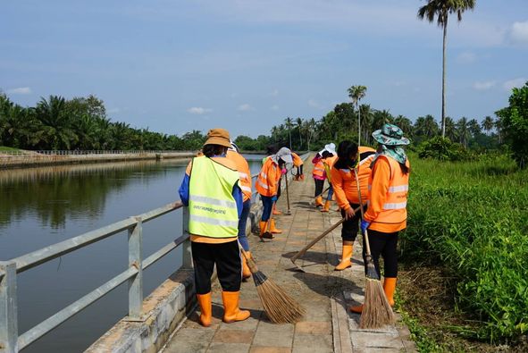 พัฒนาแนวเขตริมคลองบางใหญ่ บริเวณสะพาน รพช. Image 1