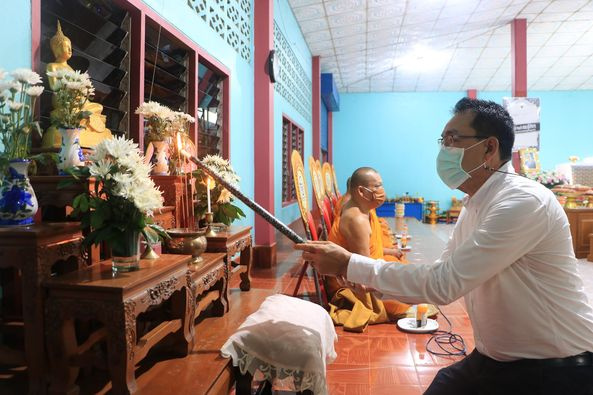 ร่วมพิธีบำเพ็ญกุศลศพคุณพ่อพ่วง จินดา อายุ ๙๐ ปี Image 1