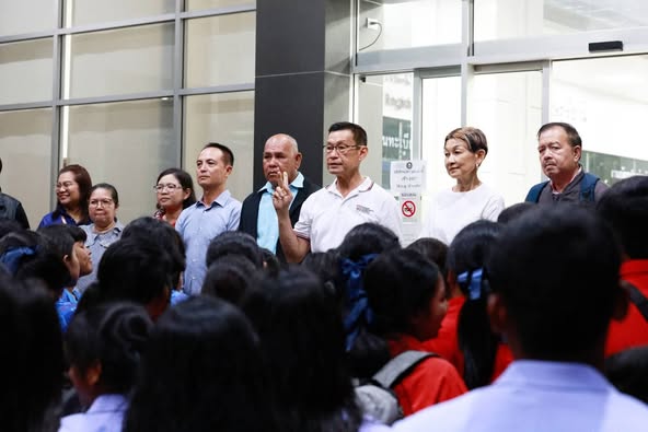 นายกแป๊ะ มอบโอวาทแก่นักเรียน ตามโครงการส่งเสริมศักภาพผู้นำฯ  ... รูปภาพ 1