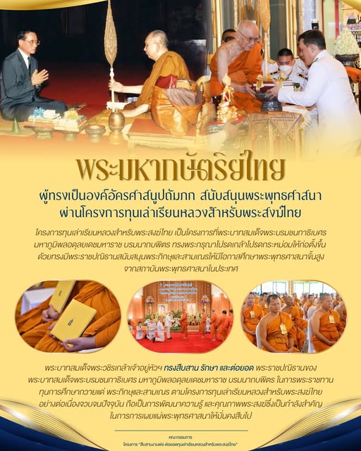 พระมหากษัตริย์ไทย ผู้ทรงเป็นองค์อัครศาสนูปถัมภก สนับสนุนพระพ ... รูปภาพ 1