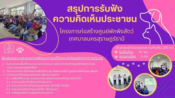ผลสรุปการรับฟังความคิดเห็นของประชาชนเรื่องโครงการก่อสร้างศูน ... Image 1