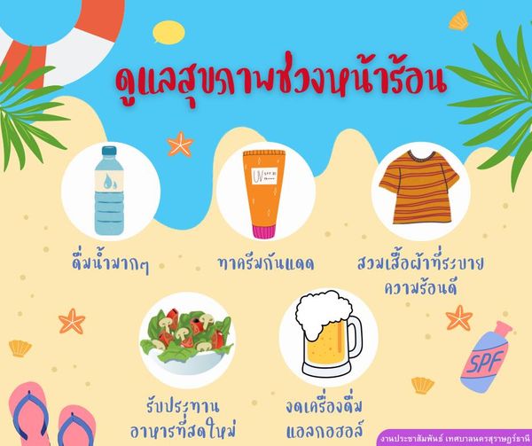 การรับมือกับอากาศร้อนเป็นสิ่งสำคัญที่จะช่วยให้ร่างกายของเราม ... Image 1