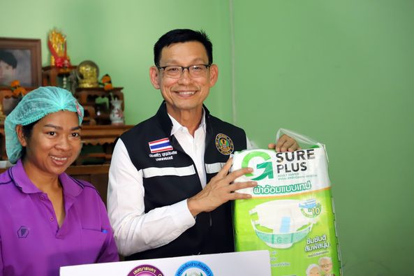 ลงพื้นที่เยี่ยมให้กำลังใจและมอบผ้าอ้อมผู้ใหญ่ Image 1