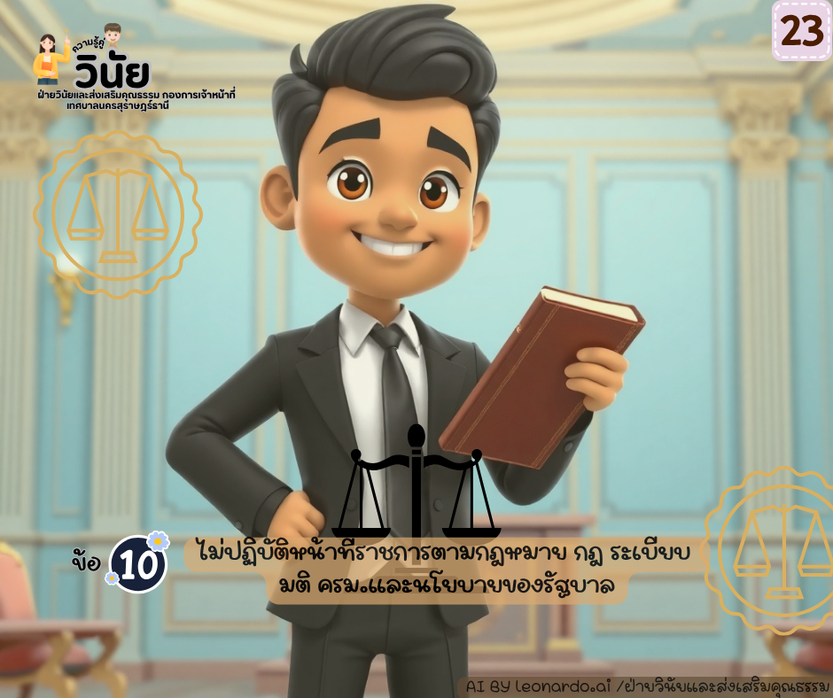 วินัยพนักงานส่วนท้องถิ่น 19 ข้อ พร้อมกรณีตัวอย่าง รูปภาพ 24