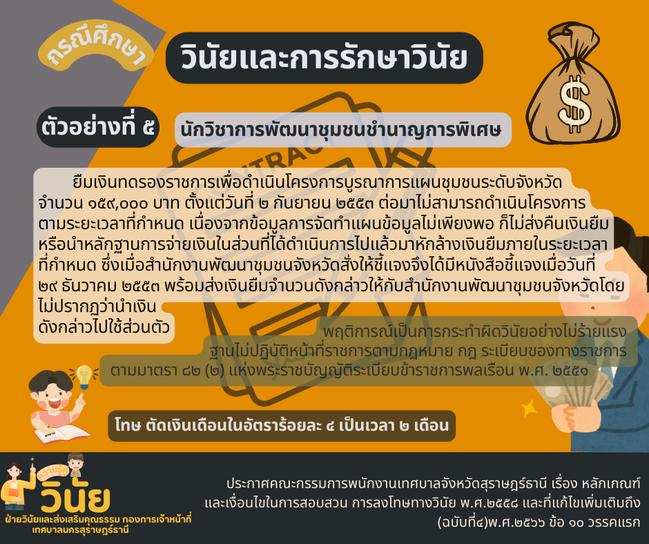 กรณีศึกษา วินัยและการรักษาวินัย ฐานไม่ปฏิบัติหน้าที่ราชการตา ... Image 5