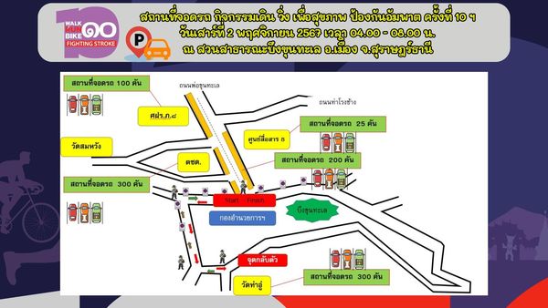 สถานที่จอดรถ กิจกรรมเดิน วิ่ง เพื่อสุขภาพ ป้องกันอัมพาต ครั้ ... รูปภาพ 1