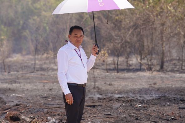 บ่ายวันนี้ (19 เมษายน 2567) ฝ่ายป้องกันและบรรเทาสาธารณภัย เท ... Image 1