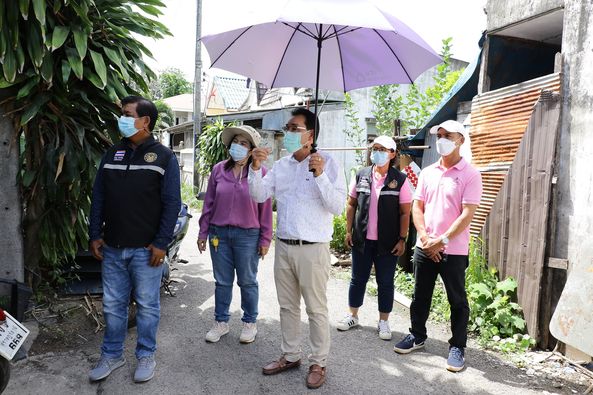 ลงพื้นที่ประชาสัมพันธ์การป้องกันโควิด-19เชิงรุก Image 1