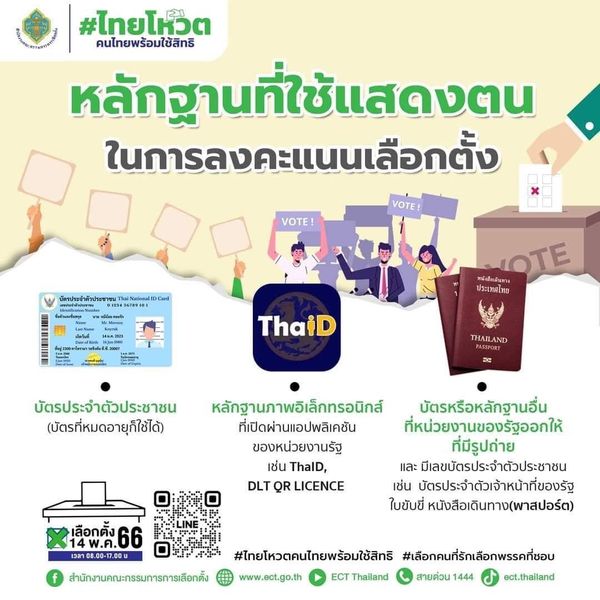 ลงทะเบียนแล้ว อย่าลืมใช้สิทธิเลือกตั้ง ส.ส.ล่วงหน้า ทั้งในเข ... รูปภาพ 1