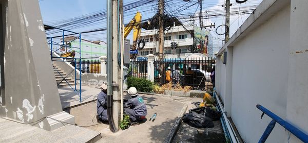 ตวามคืบหน้าการวางท่อหน้าเทพมิตร รูปภาพ 1