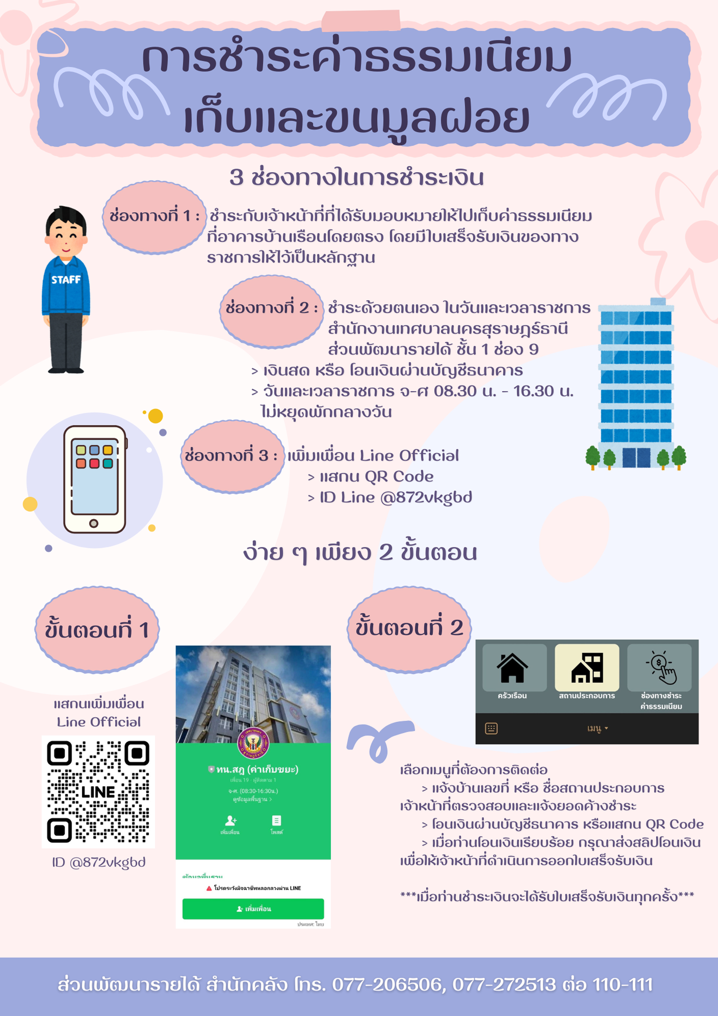 ประกาศเทศบาลนครสุราษฎร์ธานี เรื่อง การชำระค่าธรรมเนียมเก็บแล ... รูปภาพ 2