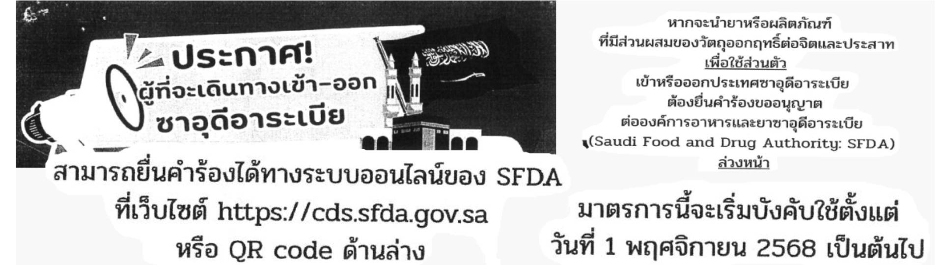 ประกาศการนำยาหรือผลิตภัณฑ์ที่มีส่วนออกฤทธิ์ต่อจิตและประสาท รูปภาพ 1