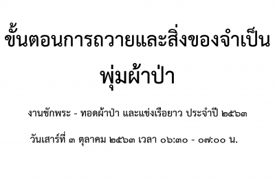 ขั้นตอนการถวายและสิ่งของจำเป็นพุ่มผ้าป่า รูปภาพ 1