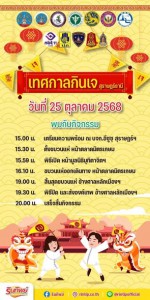 แจ้งปิดถนนชั่วคราว! ขบวนแห่เทพเจ้า ในงานเทศกาลกินเจ สุราษฎร์ ... Image 1