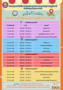 วันนี้ (2 ก.พ. 69) กองทุนสวัสดิการชุมชนเทศบาลนครสุราษฎร์ธานี ... Image 1