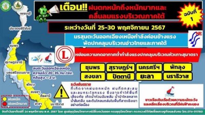 ภาคใต้ฝนยังตกต่อเนื่อง รูปภาพ 1