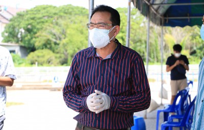 ลงพื้นที่จุดตรวจคัดกรองผู้ป่วยโควิด - 19 เชิงรุก Image 1