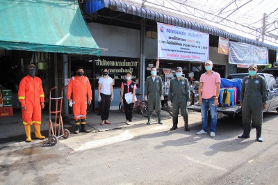 ลงพื้นที่ฉีดพ่นน้ำยาฆ่าเชื้อป้องกันโรคโควิด-19 ณ ตลาดโพหวาย Image 1