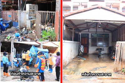 ทน.สฎ.ลงพื้นที่ดอนนก๓๖ ทำความสะอาดเคลียร์ขยะที่เจ้าของบ้านสะ ... Image 1