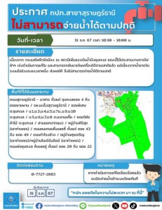 ประชาสัมพันธ์จาก กปภ. สาขาสุราษฎร์ธานี(พ) Image 1
