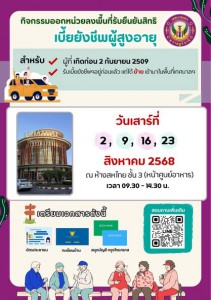 พบกับ "กิจกรรมออกหน่วยลงพื้นที่รับยืนยันสิทธิเบี้ยยังชีพผู้ส ... รูปภาพ 1