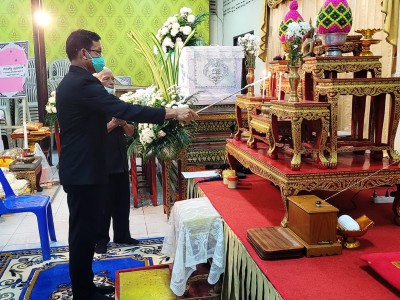 งานบำเพ็ญกุศลศพคุณพ่อประชุม เจริญสุข อายุ ๙๓ ปี ณ วัดพัฒนารา ... Image 1