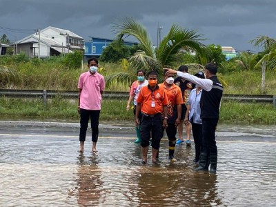 นายประเสริฐ บุญประสพ นายกเทศมนตรีนครสุราษฎร์ธานี นำเจ้าหน้าท ... รูปภาพ 1