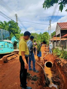 ติดตามความคืบหน้าการวางท่อระบายน้ำ รูปภาพ 1