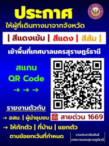 ????#ประกาศขอให้ผู้ที่เดินทางมาจากพื้นที่เสี่ยง Image 1
