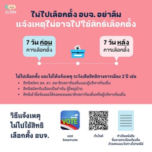 ผู้มีสิทธิเลือกตั้งที่ไม่อาจไปใช้สิทธิเลือกตั้งในวันเสาร์ที่ ... Image 1