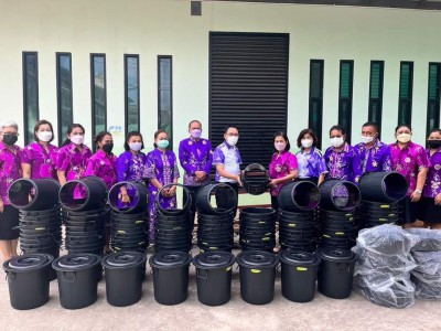 ลงพื้นที่มอบถังหมักอินทรีย์ จำนวน 100 ใบ ให้กับโรงเรียนเทศบา ... รูปภาพ 1
